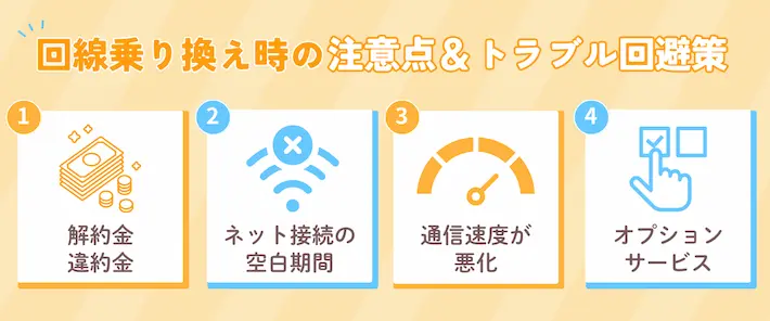 回線乗り換え時の注意点とトラブル回避策